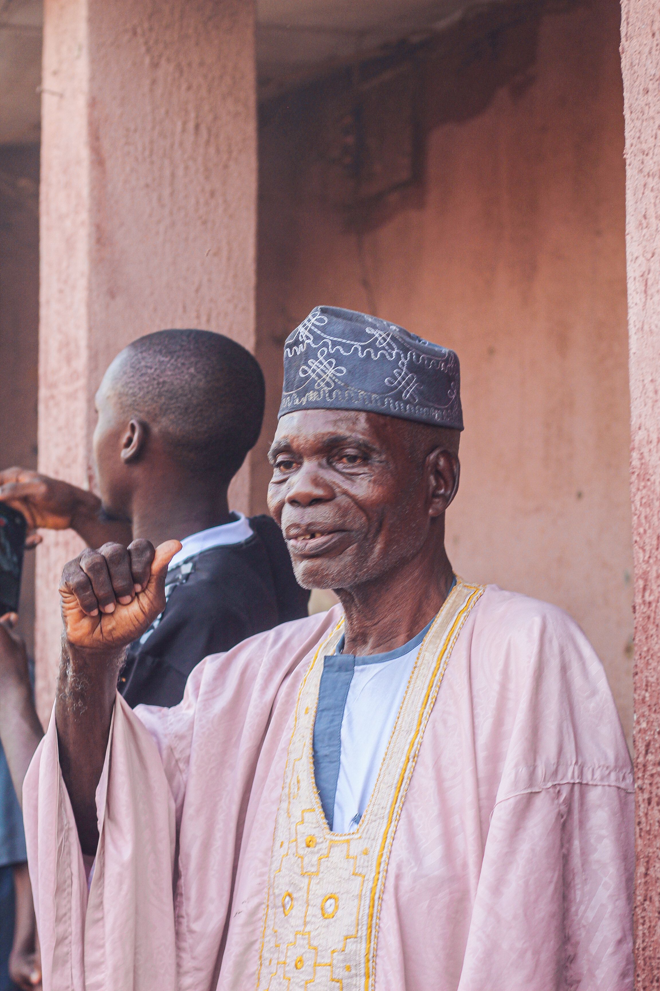 An elderly Nigerian receiving care